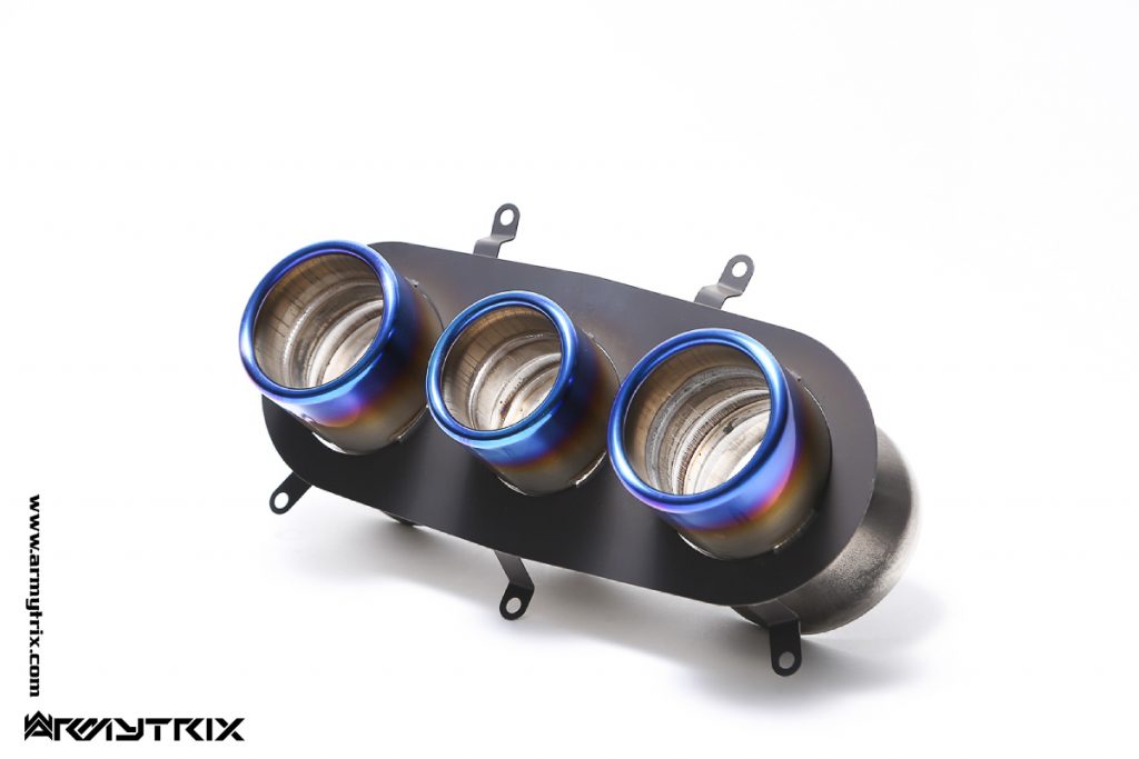 Armytrix – Titanium Triple Titanium Blue Tips (only fits with armytrix exhaust) for FERRARI 458 SPIDER 45L