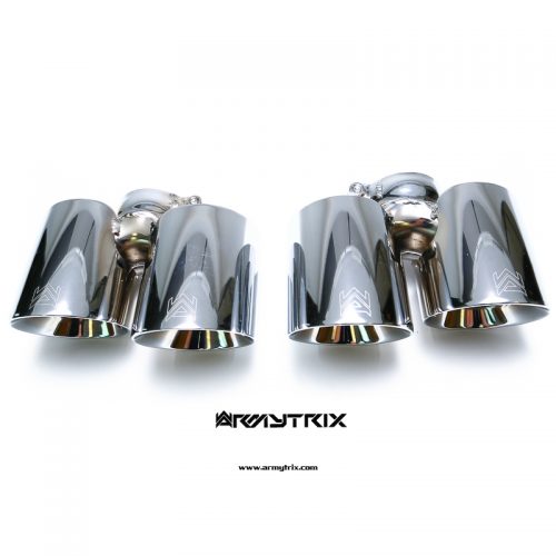 Armytrix – Stainless Steel Quad Chrome Silver Tips (4x89mm) for PORSCHE 911 997 MK1 36L CARRERA