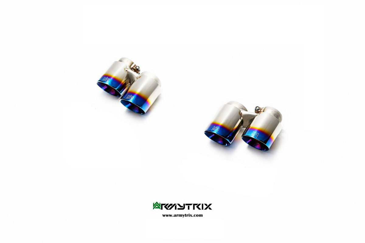 Armytrix – Stainless Steel Quad Blue Coated Tips (4x89mm) for PORSCHE 911 991 MK1 34L CARRERA