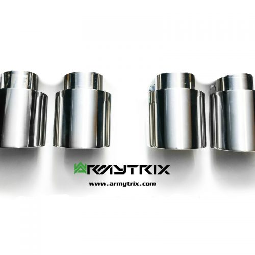 Armytrix – Stainless Steel Quad Chrome silver tips (4x102mm) for CHEVROLET CORVETTE STINGRAY C7 62L