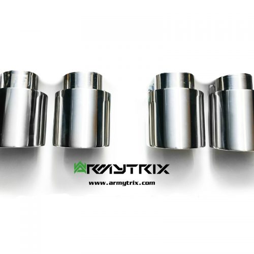 Armytrix – Stainless Steel Quad Chrome silver tips (4x102mm) for CHEVROLET CORVETTE GRAND SPORT C7 62L