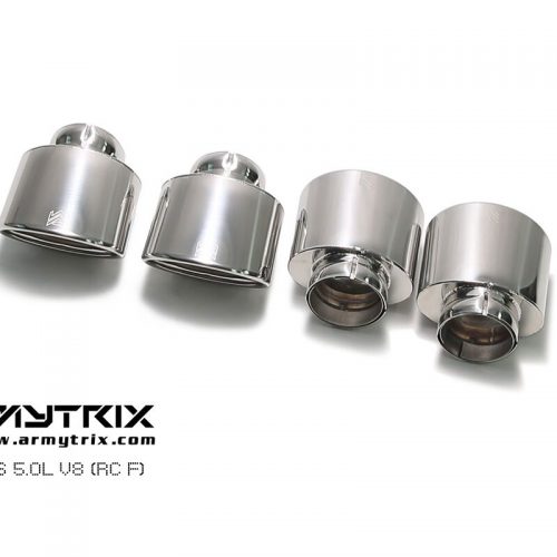 Armytrix – Stainless Steel Quad Chrome silver tips (4x101mm) for LEXUS RC F 50L