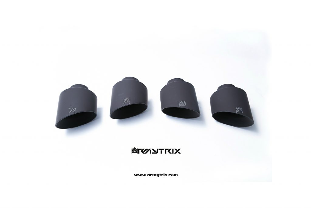 Armytrix – Titanium Quad Titanium Matte Black Tips (4X125mm) for NISSAN GT-R R35 38L