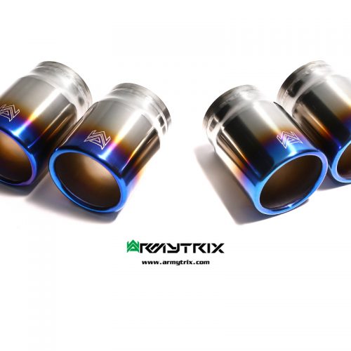 Armytrix – Titanium Quad Titanium Blue Tips (4x80mm) for PORSCHE 911 997 MK1 36L TURBO