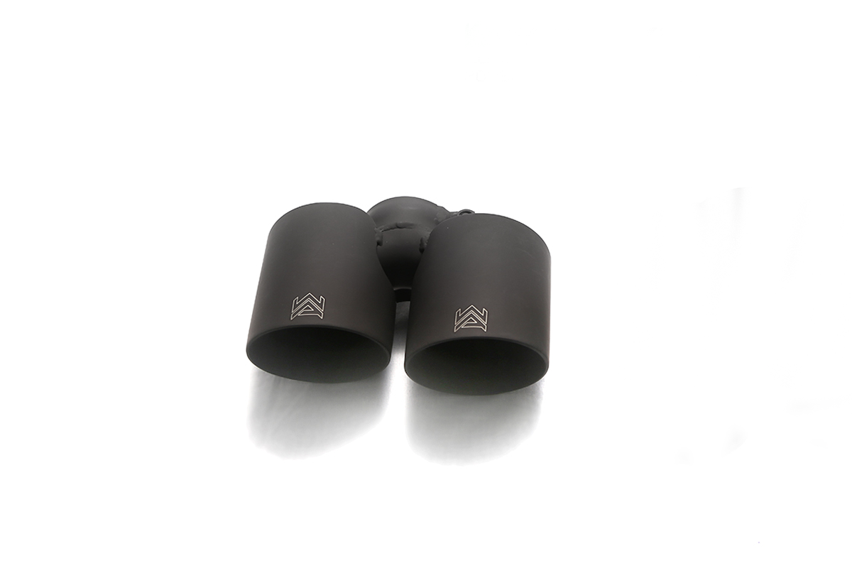 Armytrix – Stainless Steel Single matt black spare replacement tip 2x89mm for PORSCHE 911 997 MK1 38L CARRERA