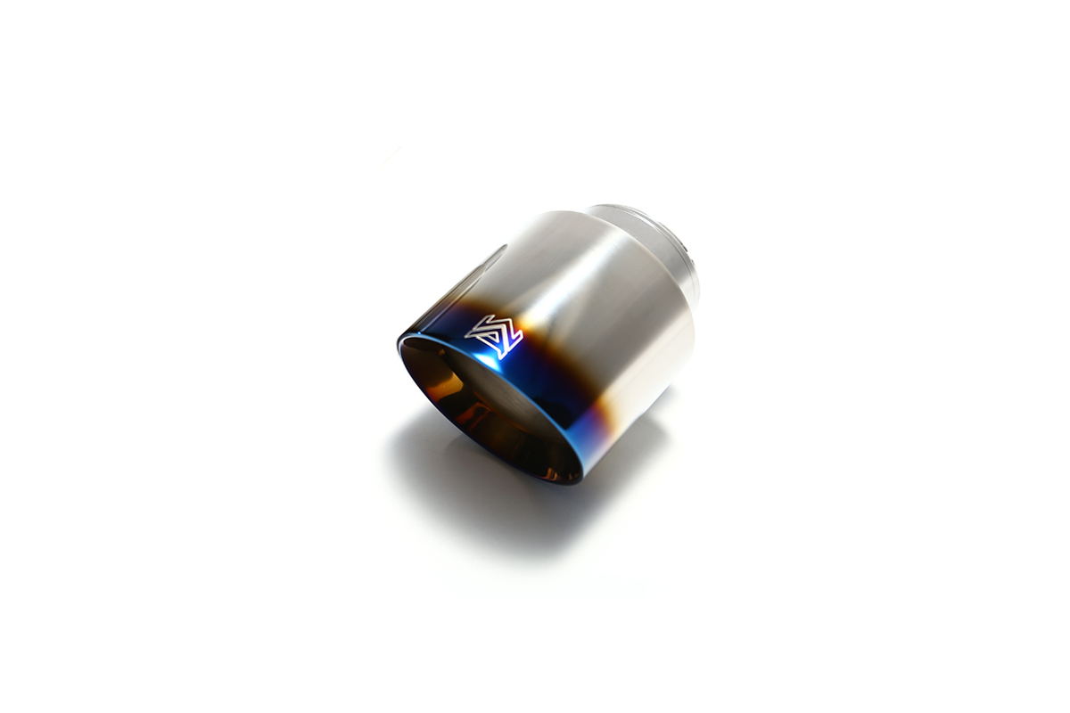 Armytrix – Stainless Steel Single blue coated spare replacement tip 1×102 mm for CHEVROLET CORVETTE Z06 C7 62L