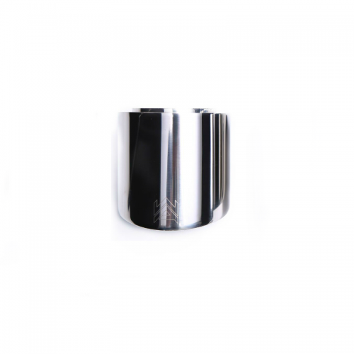 Armytrix – Stainless Steel Single chrome silver spare replacement tip 2x89mm for PORSCHE CAYMAN 981 27L