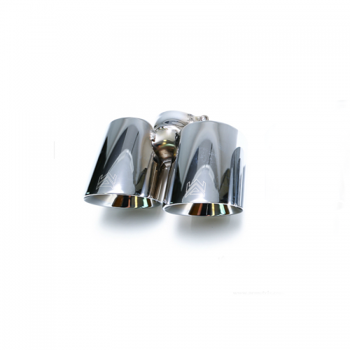 Armytrix – Stainless Steel Single chrome silver spare replacement tip 2x89mm for PORSCHE 911 997 MK1 36L CARRERA