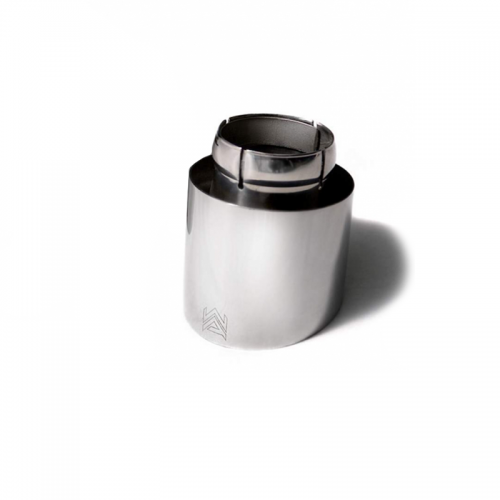 Armytrix – Stainless Steel Single chrome silver spare replacement tip 1x89mm for PORSCHE 911 991 MK2 30L CARRERA