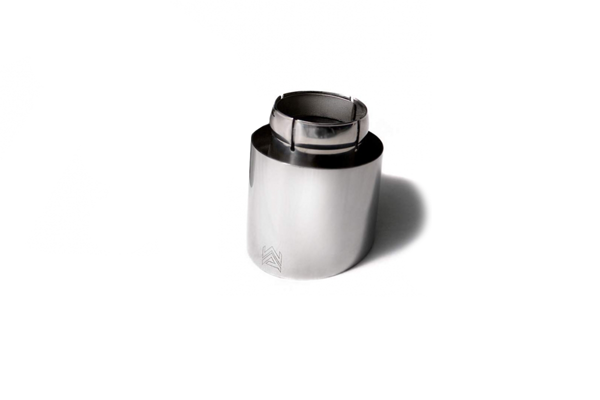 Armytrix – Stainless Steel Single chrome silver spare replacement tip 1x89mm for PORSCHE 911 991 MK2 30L CARRERA