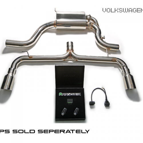 Armytrix – Stainless Steel Valvetronic Muffler (76mm) + link Y pipe + Wireless Remote Control Kit for VW GOLF MK6 20 TSI GTI