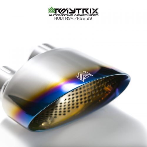 Armytrix – Stainless Steel Dual Oval Blue Coated tips for AUDI RS4 B9 29 TFSI AVANT