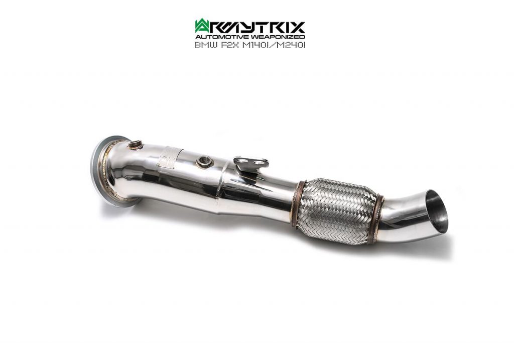 Armytrix – Stainless Steel High-flow performance de-catted down pipe with cat simulator for BMW 2 SERIES F22 M240I