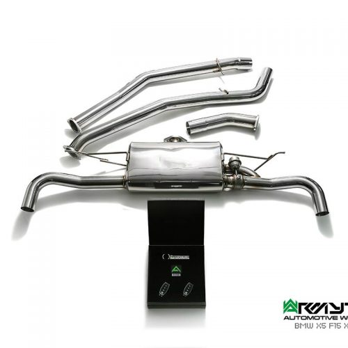 Armytrix – Stainless Steel Front pipe + Mid pipe 1 + Mid pipe 2 + Valvetronic mufflers + Wireless remote control kit for BMW X5 F15 35I