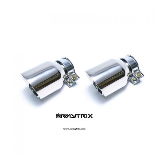 Armytrix – Stainless Steel Dual Chrome Silver Tips (2x101mm) for VW GOLF MK6 20 TSI GTI