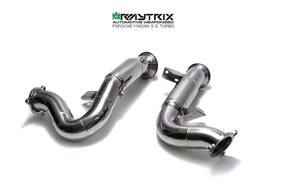 Armytrix – Stainless Steel High-flow Performance De-catted down pipe with Cat-simulator for PORSCHE MACAN 95B 30L GTS